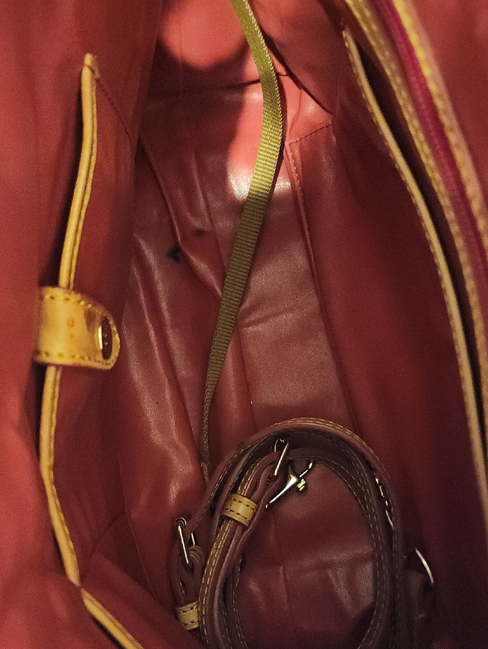 Dooney & Bourke Large Daniel Leather Satchel Dark Brown and Tan Trim - Picture 9 of 9
